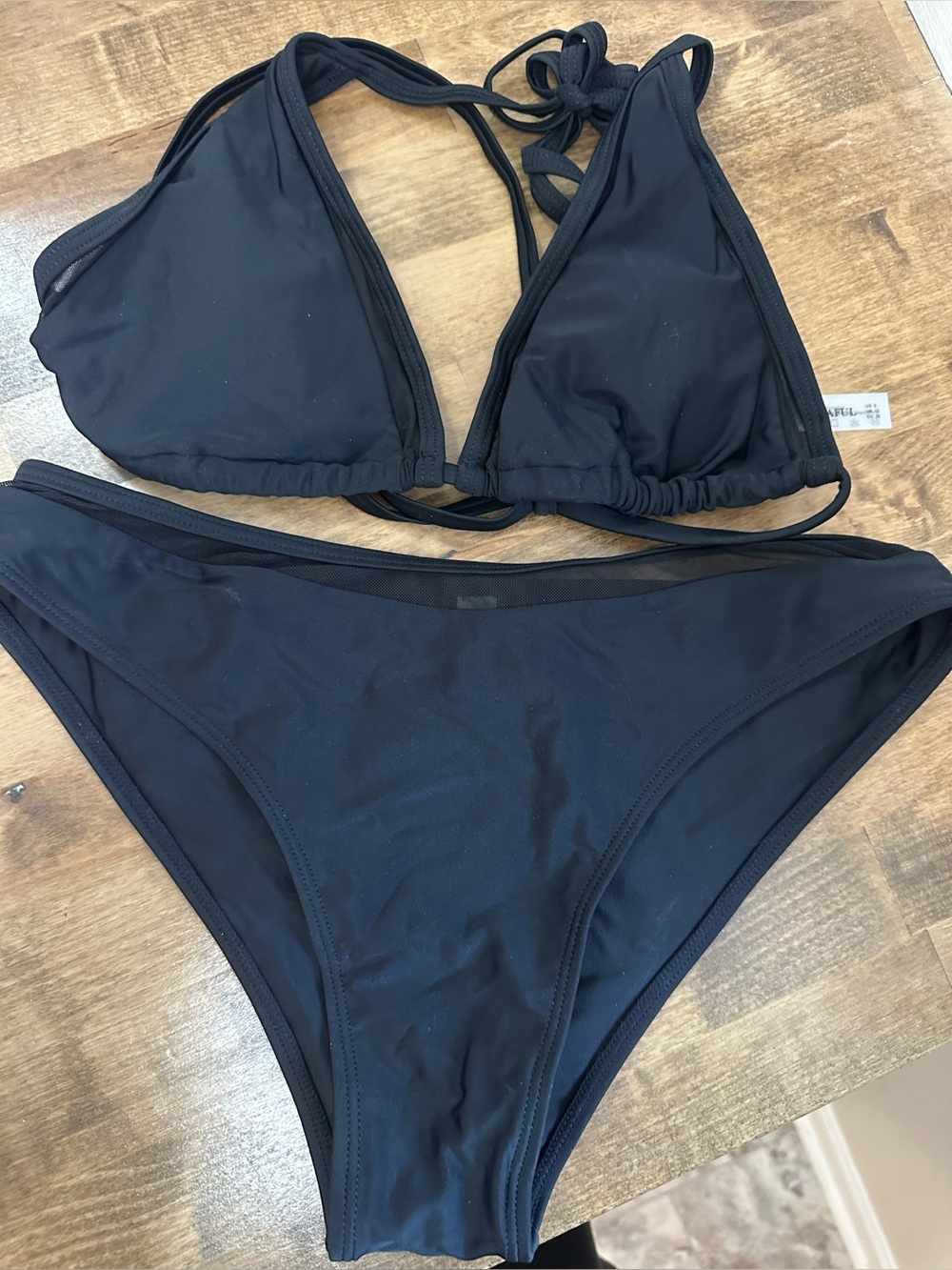 Black Mesh Bikini Set